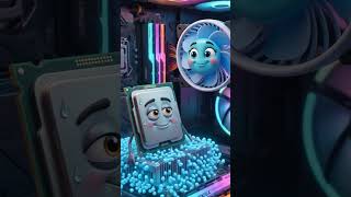 Processor Garam Kyun Hota Hai? Cooling Fan Ne Bataya! 🔥💨 CPU Cartoon | Computer Education #shorts