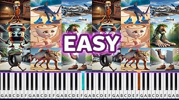 9 Italian Brainrot Meme Background Music - Easy Piano Tutorial
