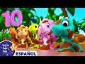 10 Dinosaurios - Canciones Infantiles | Aprender con Little Baby Bum Español