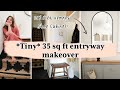 *TINY* Entryway Makeover + DIY Ikea Shoe Cabinet Upgrade! | My Rental Reno S3 E7