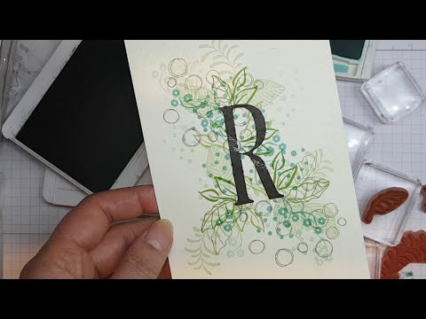 Monogram Stamping - Masculine Style card making happy birthday