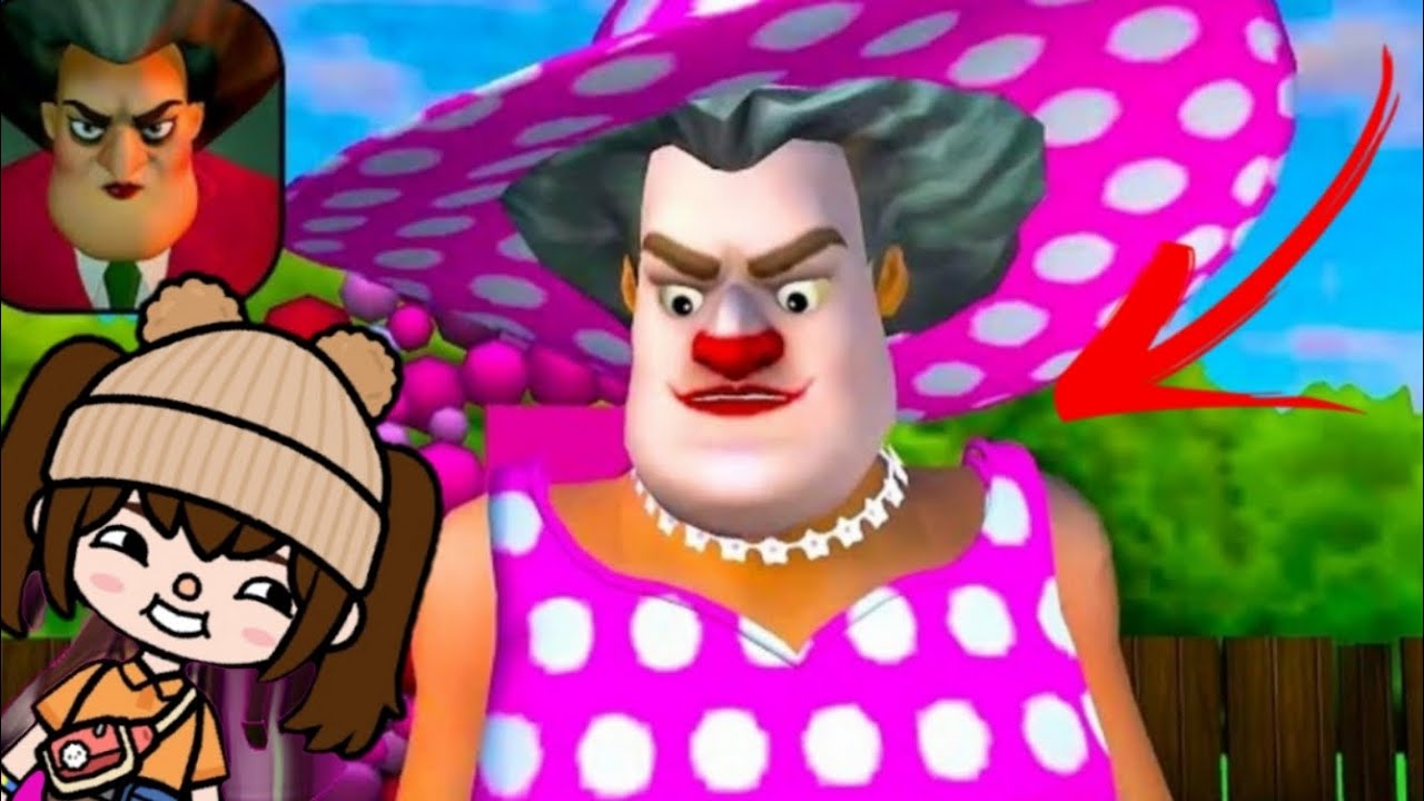 عملت مقلب في المدرسه الشريره وخليتها مهرج 😂 _ scary teacher _ سلسله ...