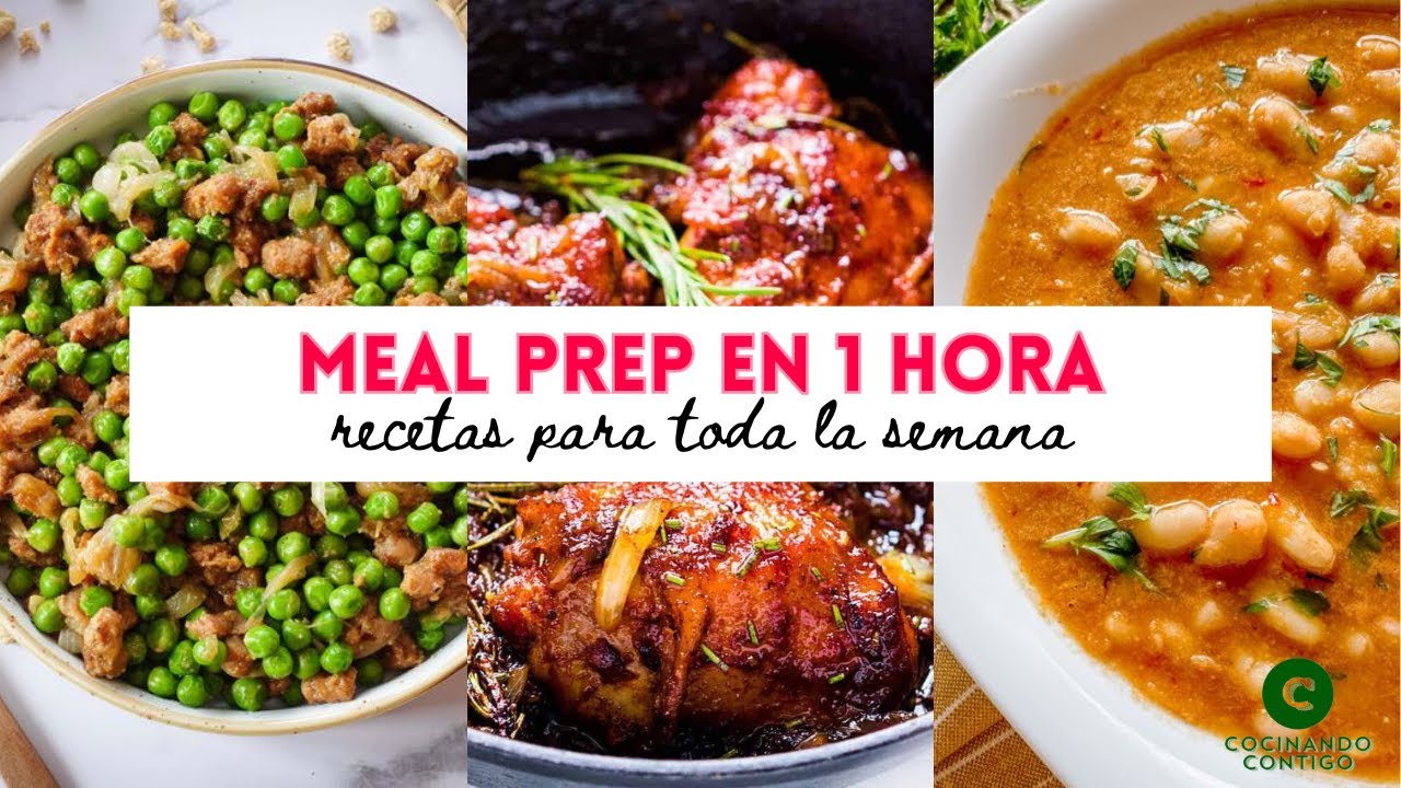 MEAL PREP SEMANAL Fácil y Rápido | COCINA 1 HORA PARA TODA LA SEMANA ⏰