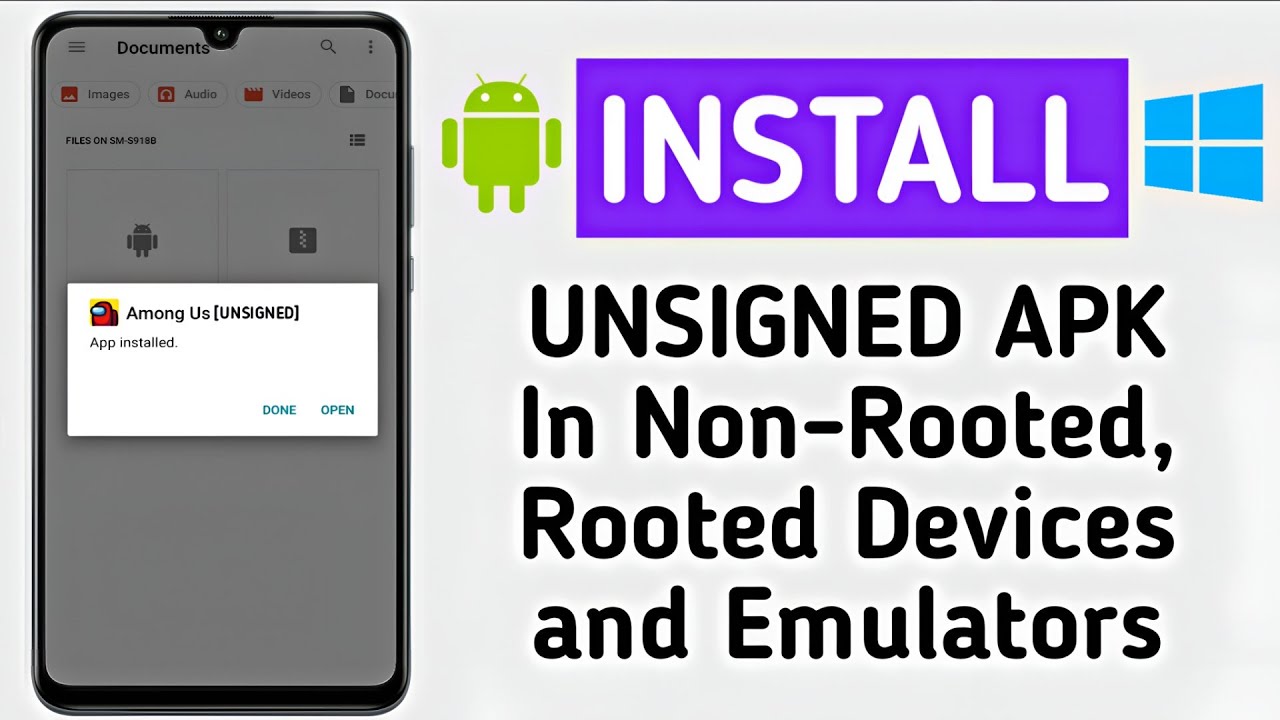 How to install an unsigned apk in non-rooted devices, rooted devices or pc emulators | Easy Tutorial
