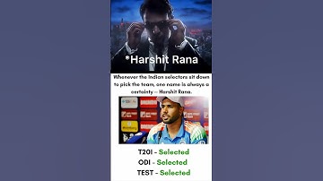 When Selectors Meet… One Name is Always Locked: Harshit Rana 💪 #ict #indiancricketer #music #rana