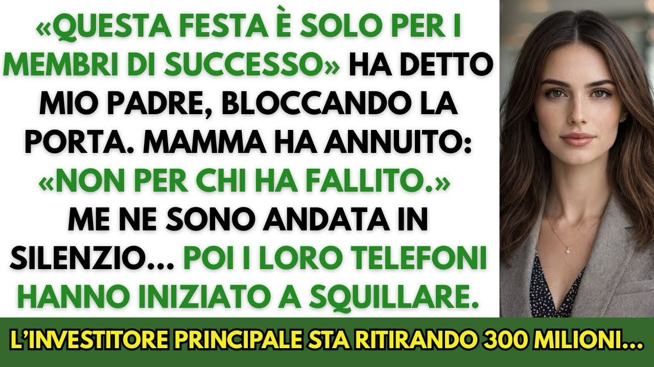 La mia famiglia mi ha esclusa dalla riunione aziendale… ma sono l’unica che genera profitti.