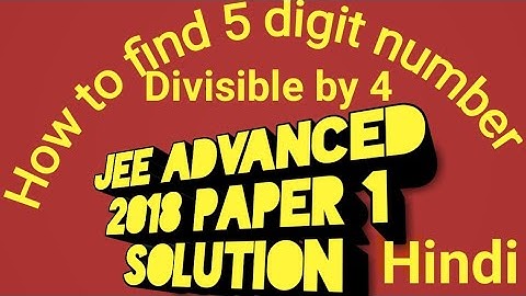 JEE (ADVANCED) 2018 PAPER 1 Q.N. 8 SOLUTION