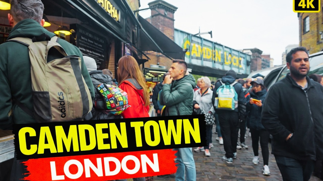 Camden Town London 🇬🇧 Camden Market on a Busy Day | London Walking Tour 4K