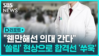 '의대 쏠림'  합격선 최고치…자연계, 서울대 고대보다 낮아 / SBS / #D리포트