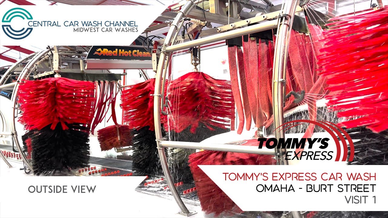 Tommy's Express Car Wash Omaha Burt Street Outside View (4K, 60FPS