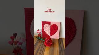 DIY Tissue Paper Heart Art ❤️ | Easy Craft ✨  #craft #diy