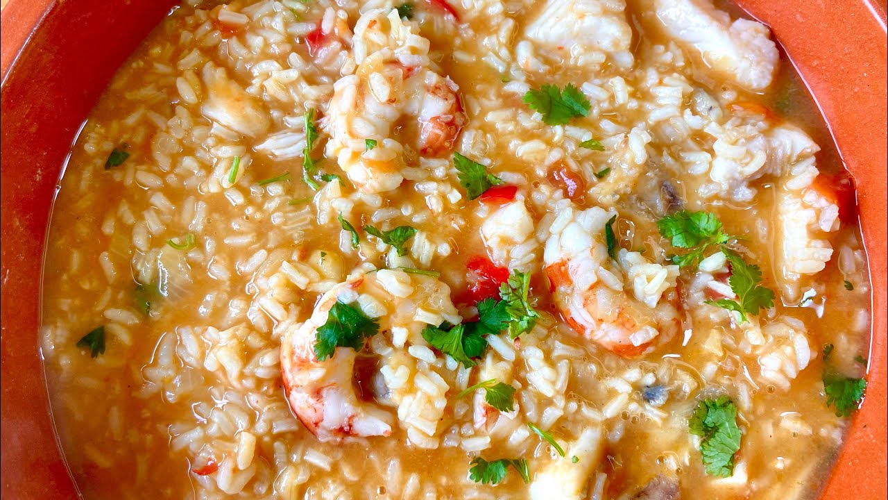 Arroz de Tamboril e gambas simplesmente DIVINAL