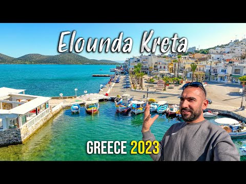 The Beauty of Elounda: A Walking and Drone Video Tour, Greece Kreta 2023