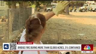 Wrightwood neighbor grateful for fire crews that saved her home