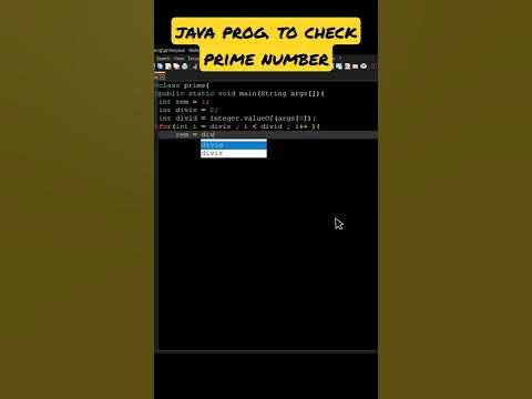 java program tutorial to check prime number - YouTube