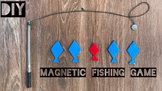 Magnetic fishing game for kids | DIY | Simple fishing game from waste product | Lets go fishing kids screenshot 1