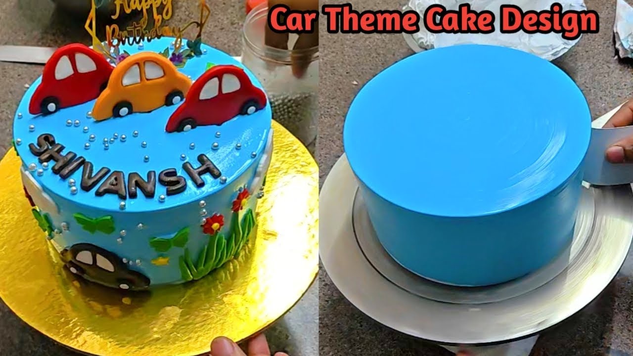 🚗 Car Theme Cake Design/Baby Boy Birthday Cake/Amazing Car Theme Birthday Cakes design for boy