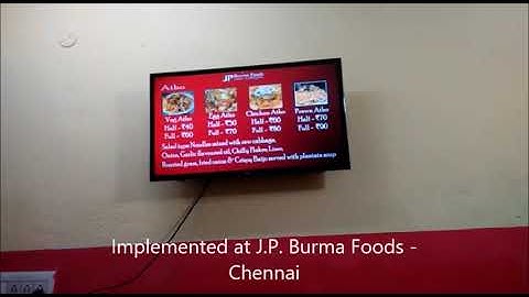 Smart Restaurant Automation with QR Code | Digital Signage Demo – SROS Ordering System