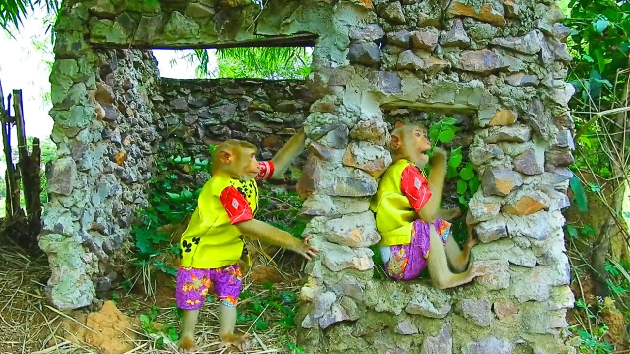 WoW Amazing ! SokYaa Found Primitive Hut At Forest, Very Nice Place & Fun