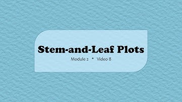 MA110 || Stem-and-Leaf Plots || Video 2-8