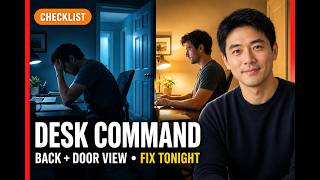 Desk Command Position: Back Support, Door in View, Clear Overhead