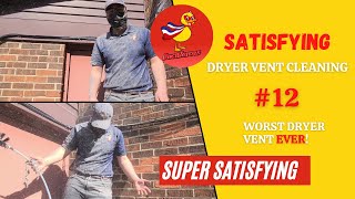 Satisfying Dryer Vent Cleaning #12 (WORST DRYER VENT CLEANING EVER!!)