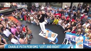 Charlie Puth performs Left and Right live on the Today Show