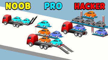 NOOB vs PRO vs HACKER ||PARKING TOW|| (FORT)All Levels Gameplay Androidios (Level  12 -13 ) AMONG US