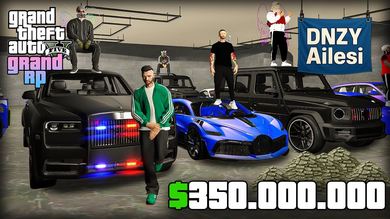 GTA 5 GRAND RP DE 350 MİLYON $ 'LIK YENİ ULTRA LÜKS AİLE ARABALARIMIZ !