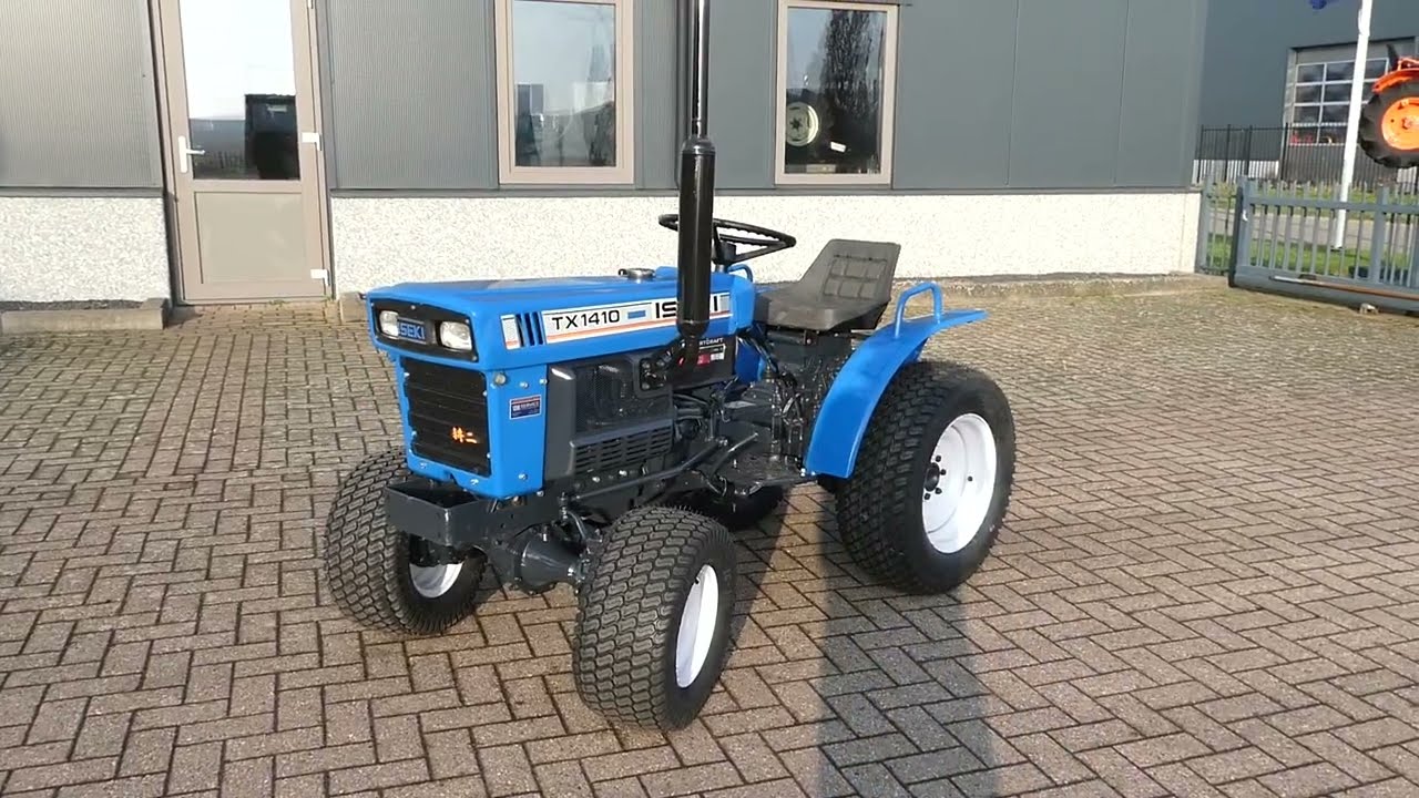Iseki TX1410 4wd / 743 Draaiuren / Brede Gazonbanden - YouTube