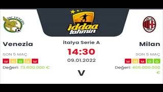 Venezia Milan İddaa Tahminleri 9 Ocak 2022