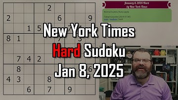 NYT Hard Sudoku Walkthrough | Jan 8, 2025