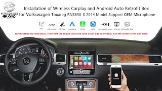 kSmart auto Wireless Carplay & Android Auto Retrofit Box for Volkswagen Touareg RNS850S 2014 Model