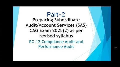 Performance Audit | Compliance Audit | PC12 of SAS Exam | #cag #sas