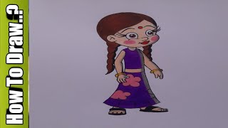 Beautiful Chutki Drawing Chhota Bheem Chutki Drawing Kds Art Sandeep Rawat.