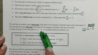 Unit 11 - nth Term Test for Divergence and the Geometric Series Test