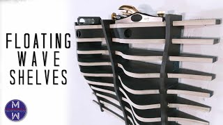 Wave-shaped Floating Shelves || DIY or CNC woodworking || parametric design