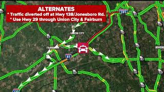 Wreck involving tractor causes Interstate 85 south to close | What to know