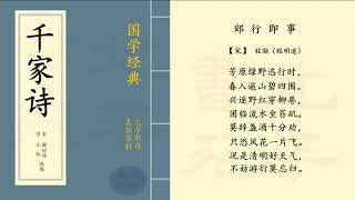 《郊行即事》 【宋】程颢（程明道） 七言律诗  |  之学朗读中国经典古诗词  |  Chinese Classic Poetry  |  《 千家诗 》 简体字拼音版  第一百零八篇