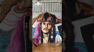 Pirates of the Caribbean johnny depp graffiti art ?️? shorts short viral youtubeshorts