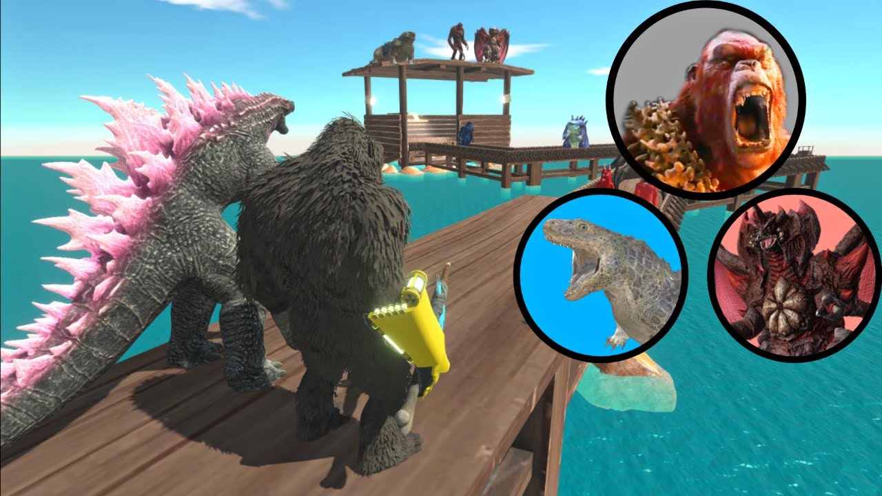 Shimo Wants Revenge! Evolved Godzilla and Kong Help Her Fight Skar King