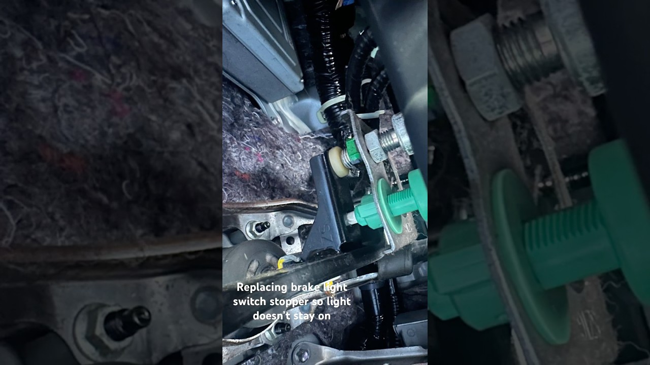 Replacing Brake Light switch stopper on Honda so brake light doesn’t stay on.