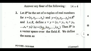 BBMKU |  M.Sc | Sem- 3 | Paper -10 | Maths Hons.| session -  2021-23 | Previous Year Question paper