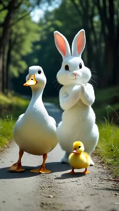 Kelinci dan Anak Bebek: Pertaruhan Nyawa #hewanberani #shorts