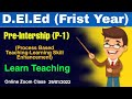 D.El.Ed Pre-intership (P-1) Learn Teaching | Online Class 29/1/22 | Learn 2 Possible | L2P