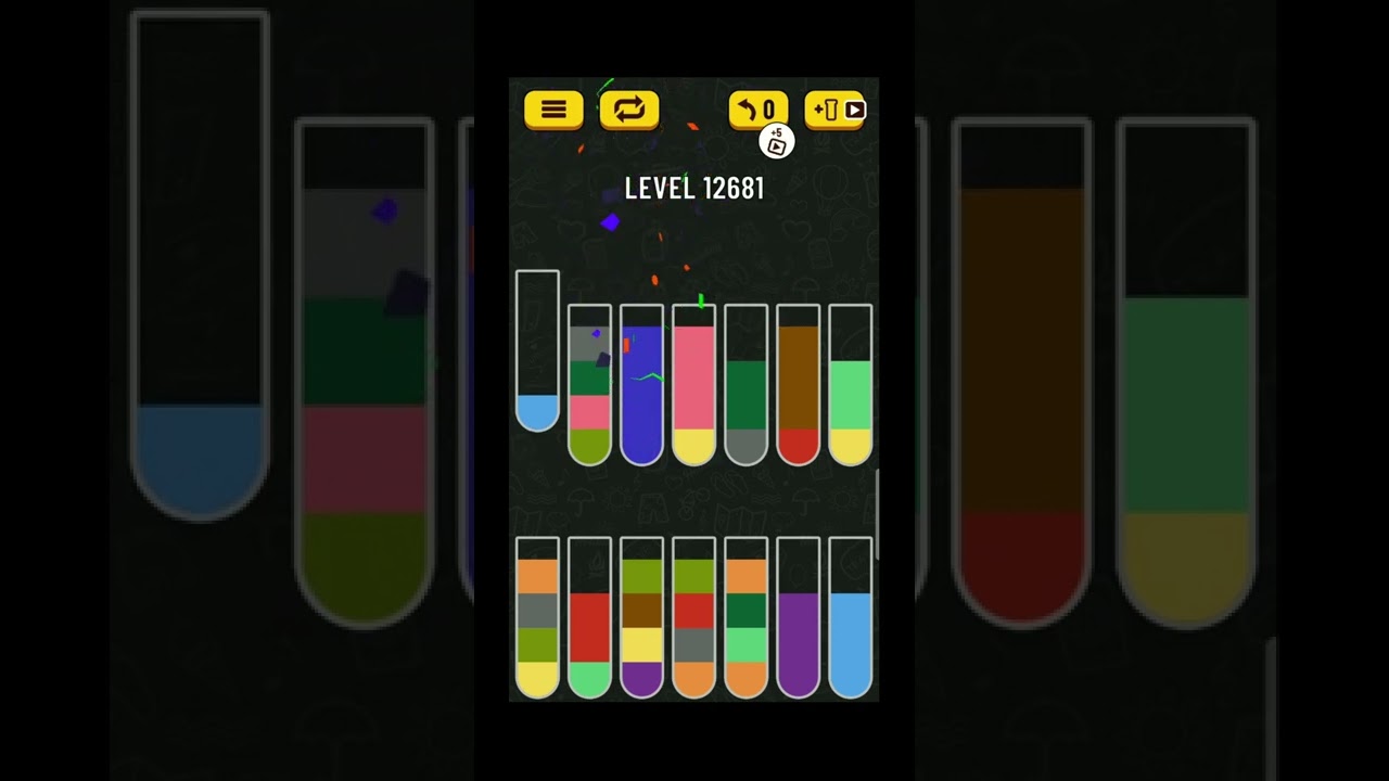 Tic Tac Toe Glow Water Sort Level 1261-1265 Walkthrough 