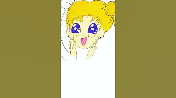 Learning How to Draw Sailor Moon In Procreate #Shorts