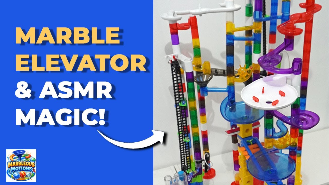 Relaxing ASMR Marble Run: Elevators, Funnels and Musical Fun!