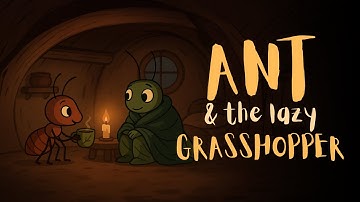 The Little ANT & the Lazy GRASSHOPPER | ANIMATED STORIES FOR KIDS