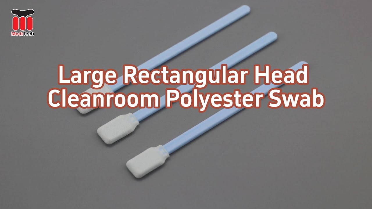 Large Rectangular Head Cleanroom Polyester Swab
